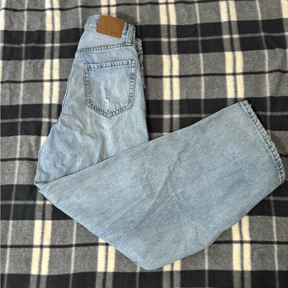 High-Rise Super Wide Leg Premium Air Jean Size 000